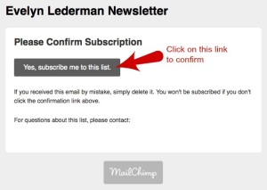 newsletter signup confirm